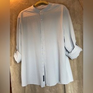 EUC - Perry Ellis - Slim-fit Stretch Shirt - Size 2X - Light Blue